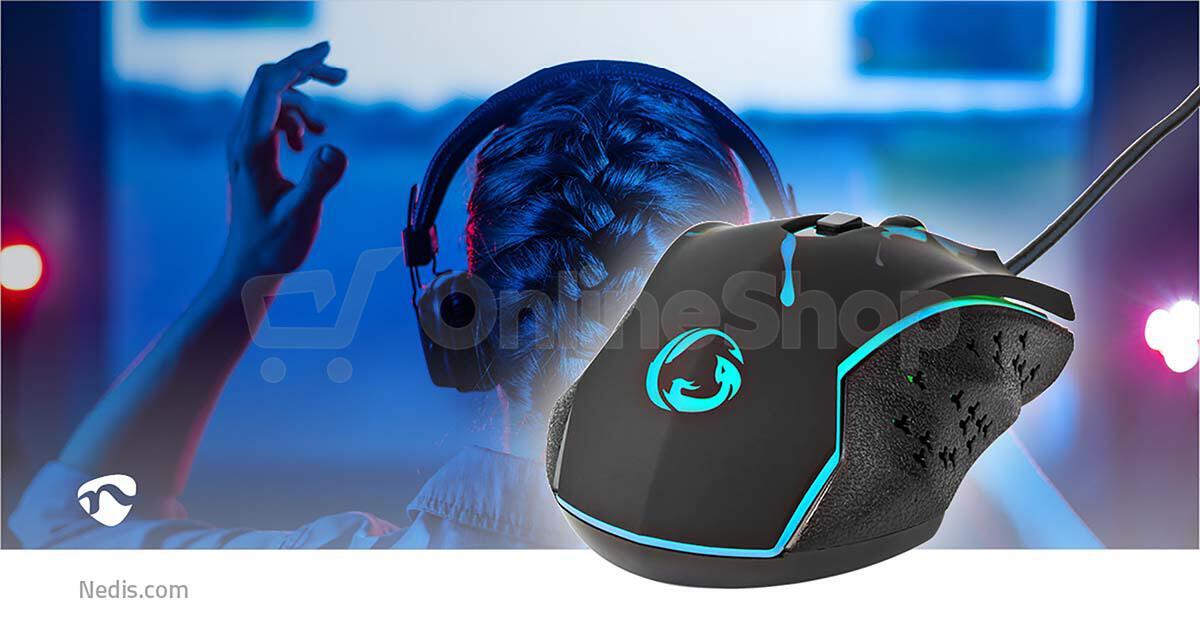 Gaming Mouse NEDIS GMWD210BK