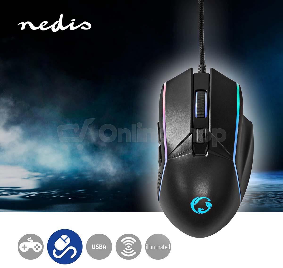 Gaming Mouse NEDIS GMWD510BK
