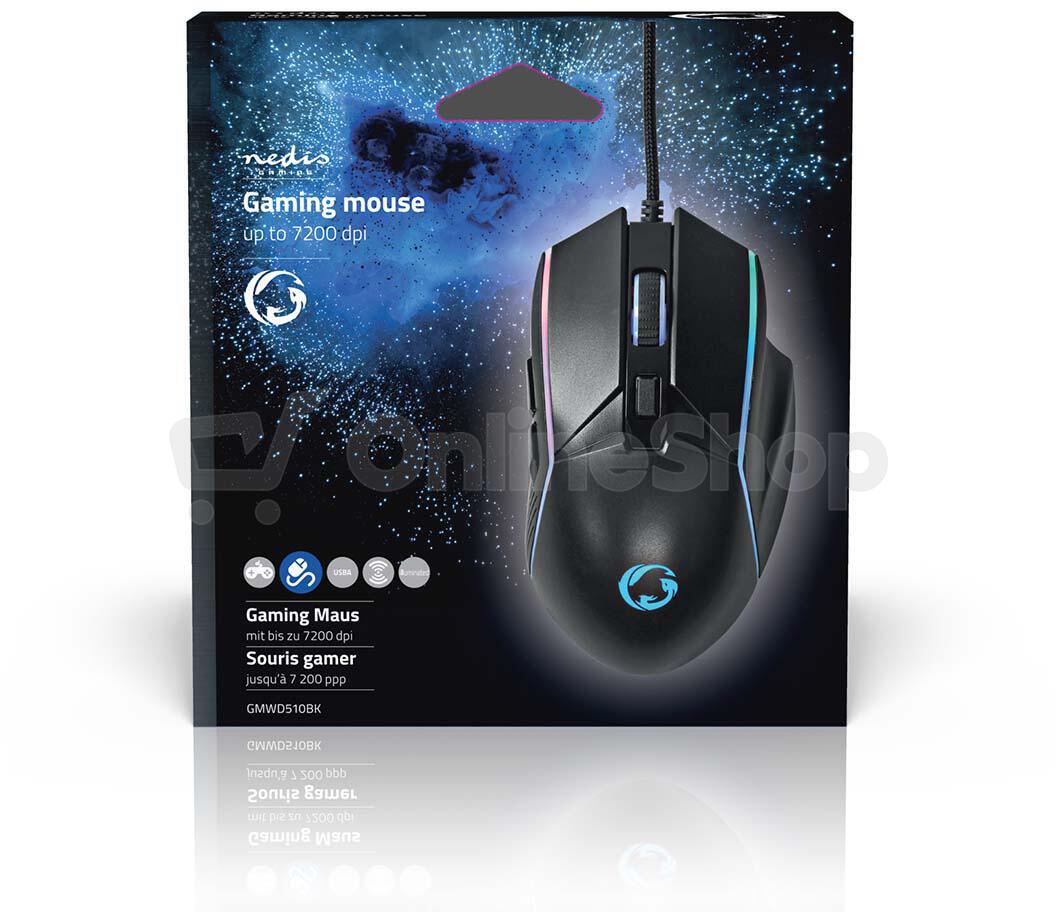 Gaming Mouse NEDIS GMWD510BK