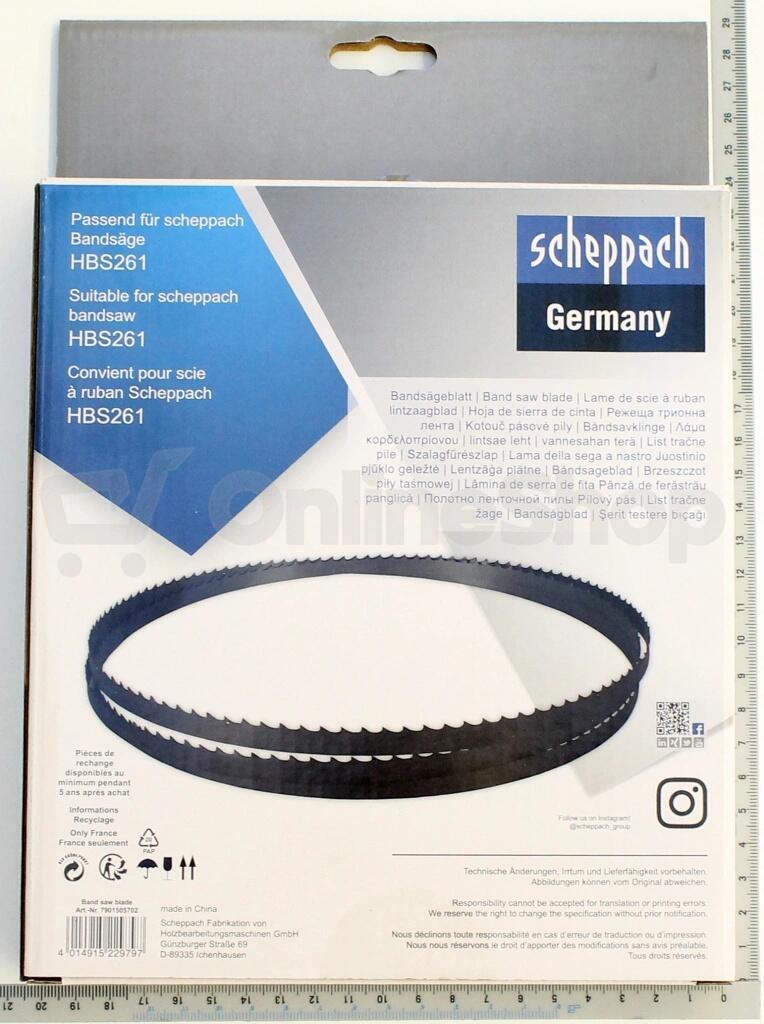 Produktbild von Scheppach HBS 32 Vario – 3 Sägebänder 2100x0,50mm Im Mix: 6, 10 & 16 Mm, Extra Dünn
