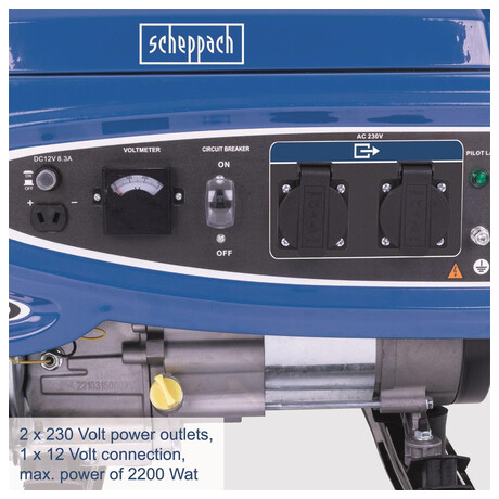 Scheppach SG 2700, Rámová elektrocentrála 2 200W s regulací AVR