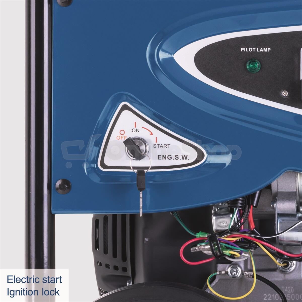 Scheppach SG 7300, rámová elektrocentrála 5500 W s AVR regulací a elektrostartem