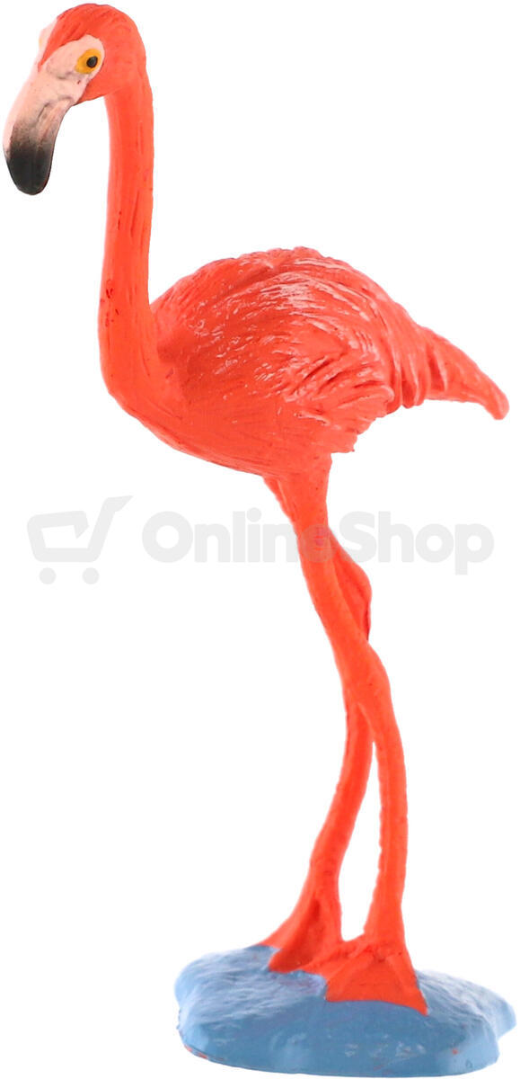 Figurka Zooted Plameňák karibský, plast, 9 cm