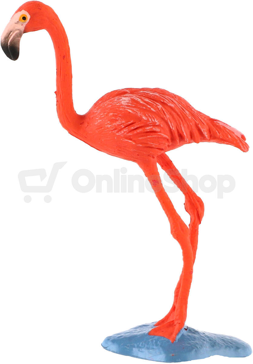 Figurka Zooted Plameňák karibský, plast, 9 cm