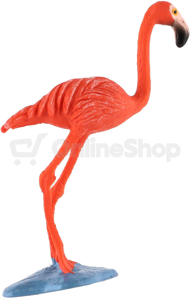 Figurka Zooted Plameňák karibský, plast, 9 cm