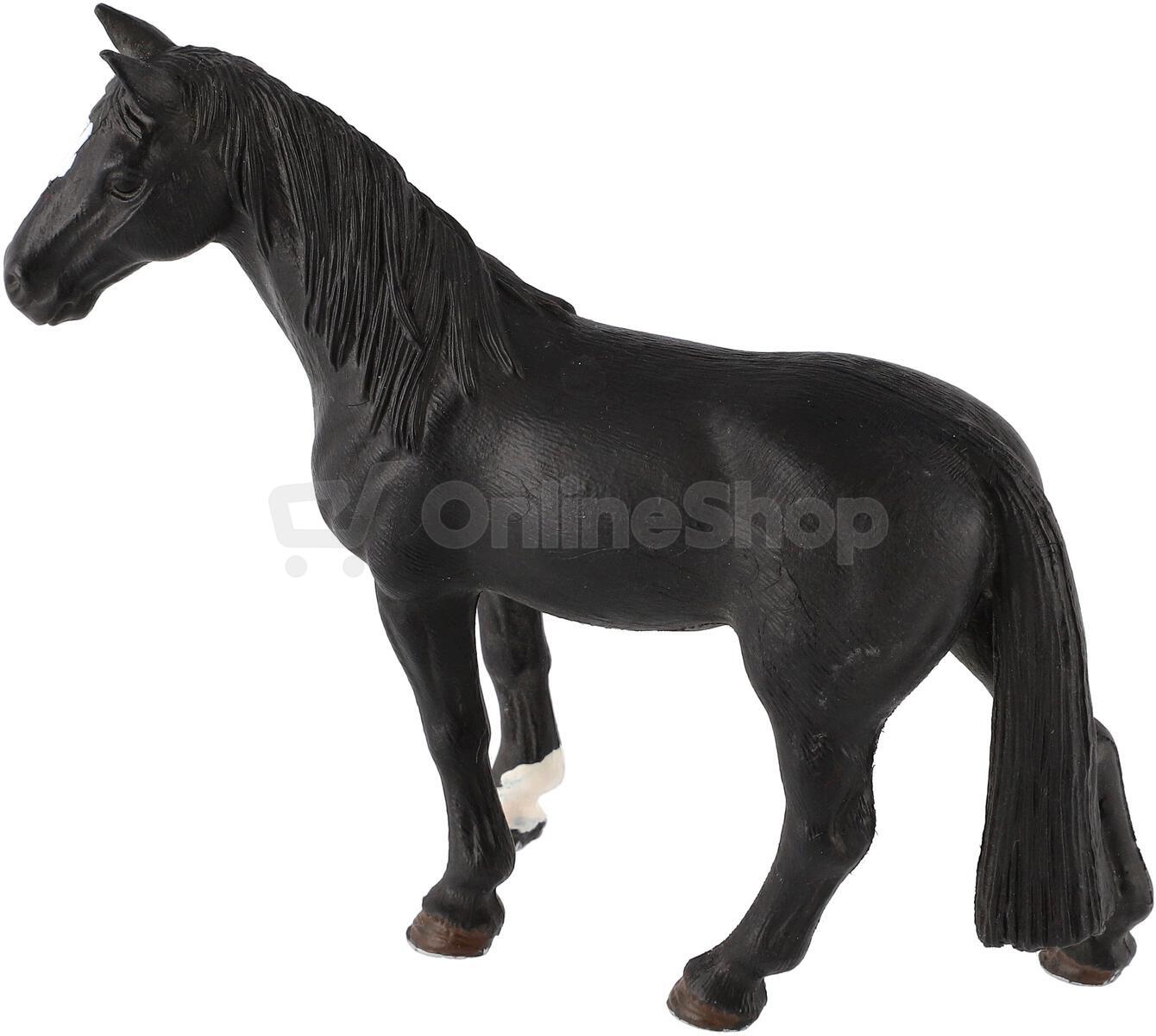 Figurka Zooted Kůň domácí vraník, plast, 13 cm