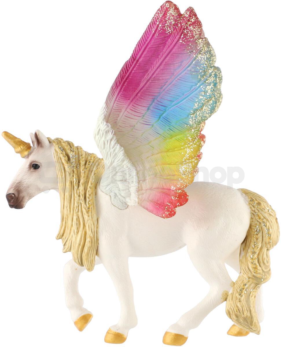 Figurka Zooted Jednorožec s duhovými křídly, plast, 13 cm