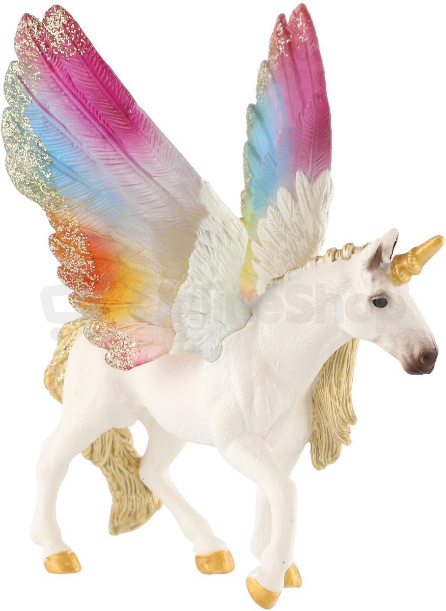 Figurka Zooted Jednorožec s duhovými křídly, plast, 13 cm