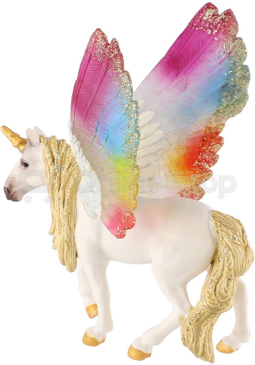 Figurka Zooted Jednorožec s duhovými křídly, plast, 13 cm