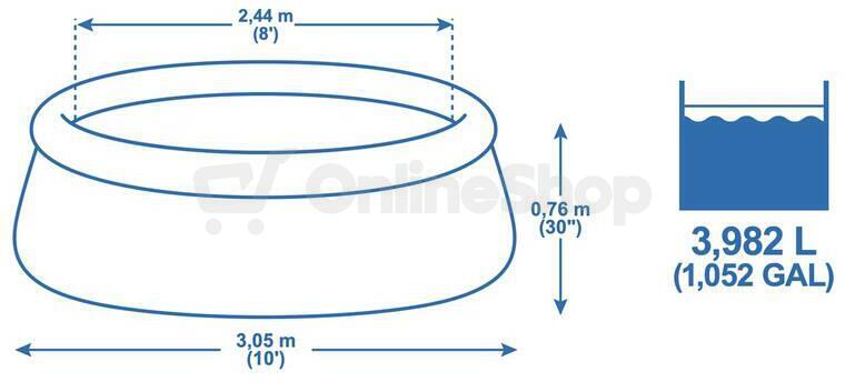 Bazén CF QUICK ratan - 305 x 76 cm