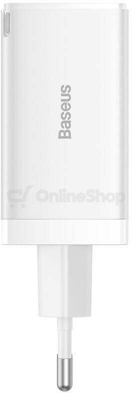 Baseus GaN5 Pro rychlonabíjecí adaptér 2x USB-C + USB-A 65W bílá (CCGP120202)