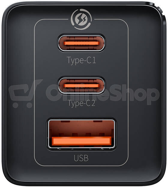 USB nabíječka Baseus GaN5 Pro, 2x USB-C + USB-A 65W, černá