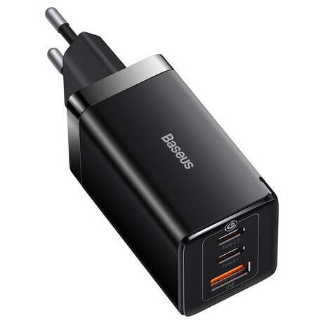 USB nabíječka Baseus GaN5 Pro, 2x USB-C + USB-A 65W, černá