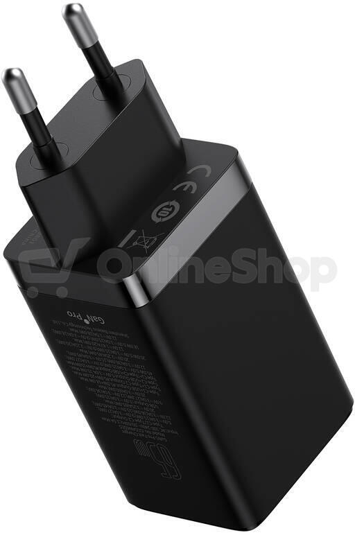USB nabíječka Baseus GaN5 Pro, 2x USB-C + USB-A 65W, černá