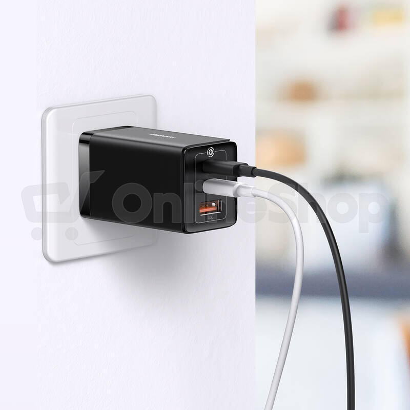 USB nabíječka Baseus GaN5 Pro, 2x USB-C + USB-A 65W, černá