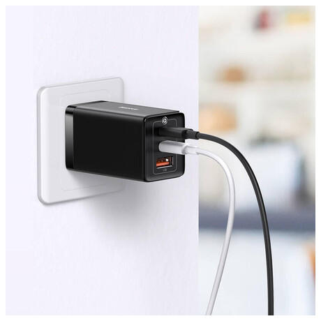 USB nabíječka Baseus GaN5 Pro, 2x USB-C + USB-A 65W, černá