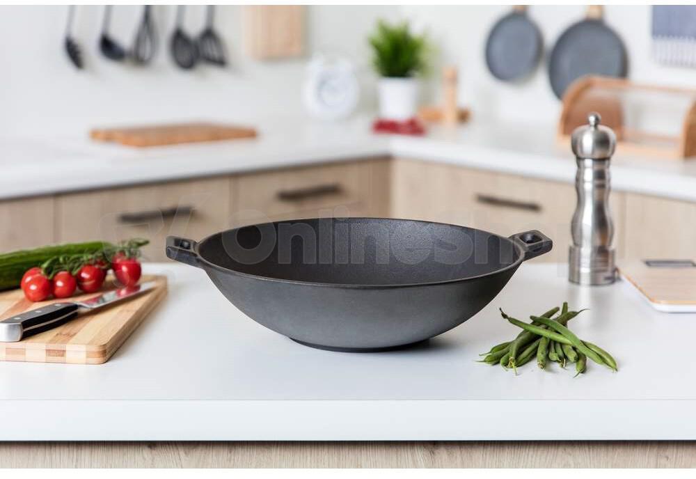 BANQUET Pánev WOK litinová EXCELLENT průměr 36,5 cm, černá (40051985)