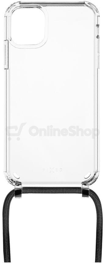 Pouzdro FIXED Pure Neck s černou šňůrkou na krk pro Apple iPhone 11