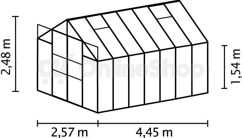 Skleník VITAVIA URANUS 11500 PC 4 mm černý LG2831