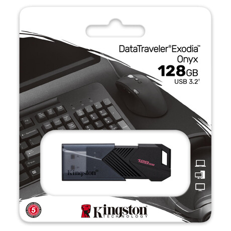 Kingston DT Exodia Onyx/128GB/USB 3.2/USB-A/ern (DTXON/128GB)