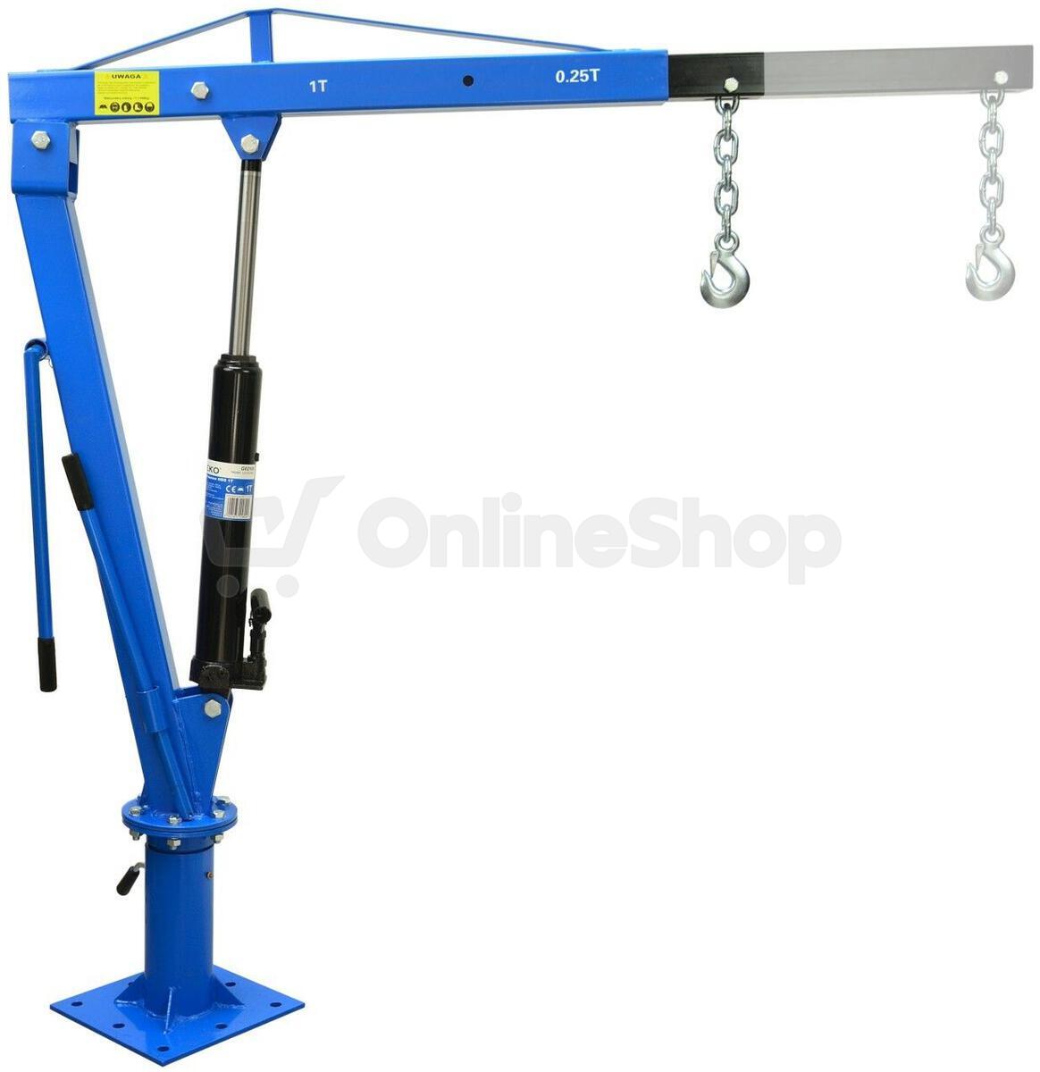 Hydraulický dílenský jeřáb otočný 1T GEKO