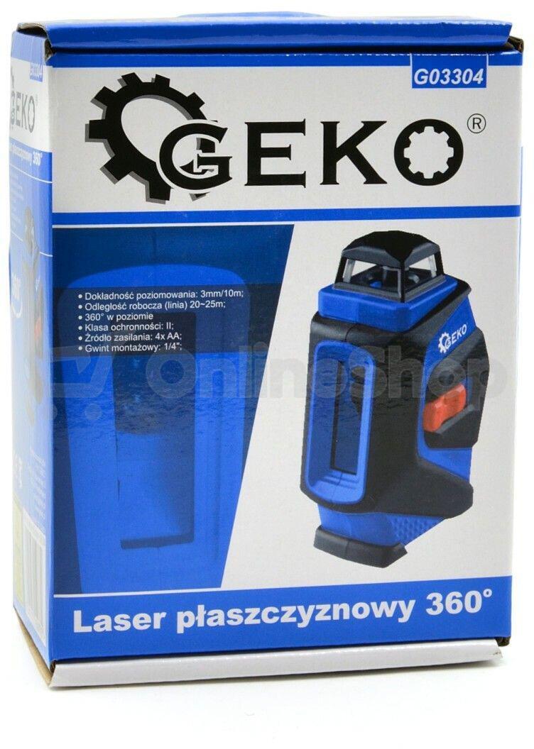 Laser liniový, 360°, bateriový GEKO