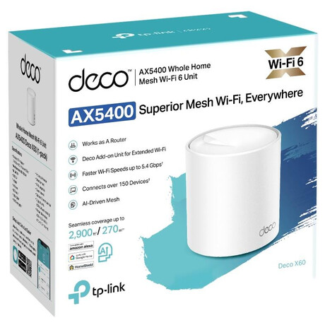 TP-Link AX5400 Smart WiFi Deco X60(1-pack)