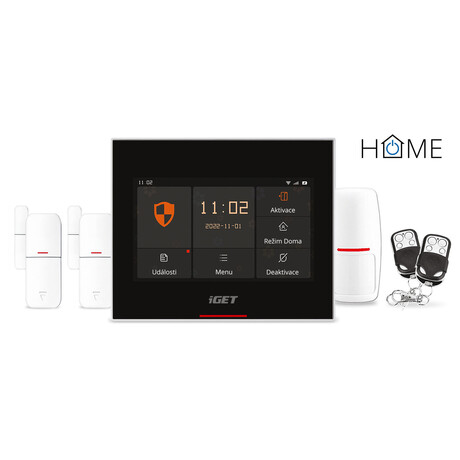 iGET HOME Alarm X5 - Inteligentn bezdrtov systm pro zabezpeen budov, ovldn pomoc Wi-Fi, GSM, speciln funkce (75020108)