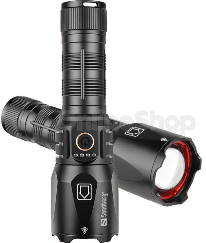 Svítilna a powerbanka Sandberg Survivor Torch 5000mAh, černá (420-89)