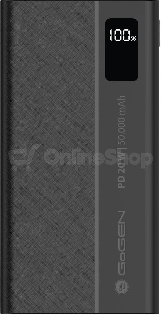 Powerbanka GoGEN PB500001 50000 mAh, USB-C PD 20W - černá