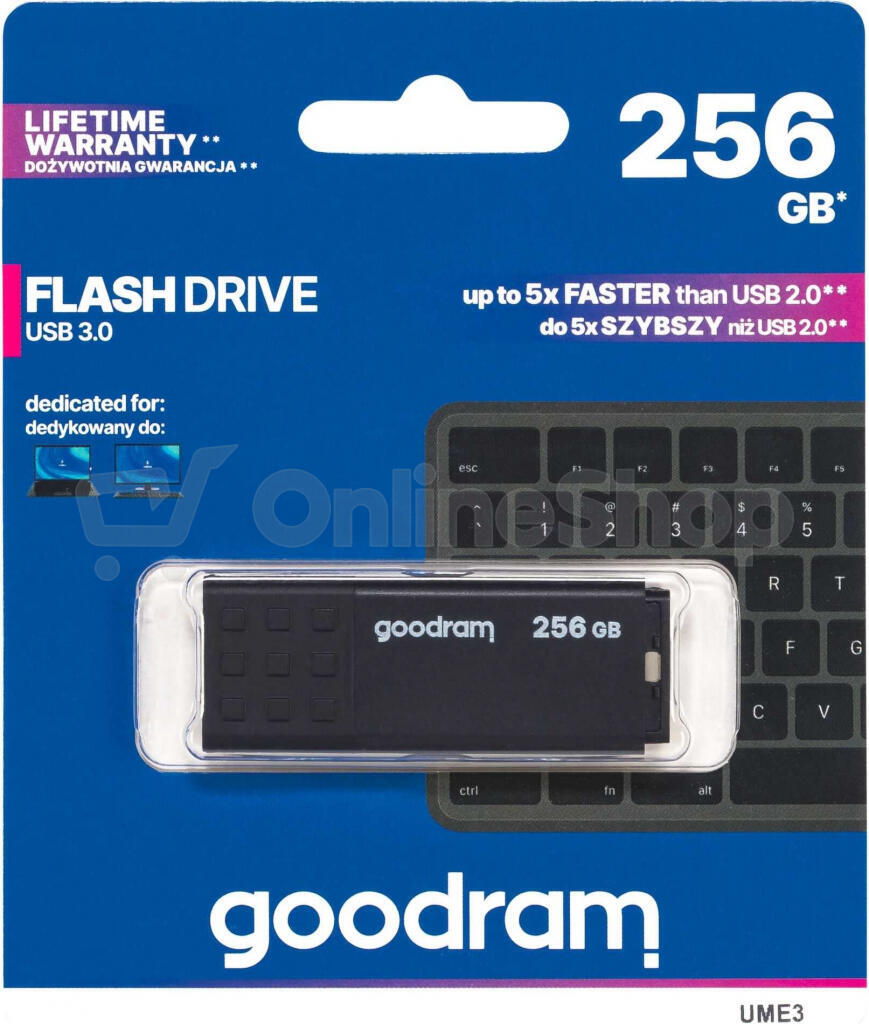 256GB USB Flash 3.0 UME3 černá GOODRAM (UME3-2560K0R11)