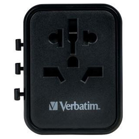 Verbatim cestovn adaptr UTA-02 zstrka s porty USB-C PD a USB-A QC, ern (49544)