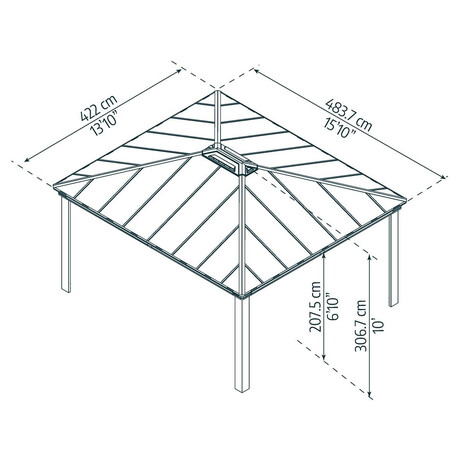 Palram - Canopia Dallas 14x16, luxusn zahradn hlinkov altn