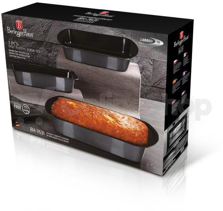 Plechy a forma na pečení BERLINGERHAUS Carbon PRO Line BH-7631, 3 ks
