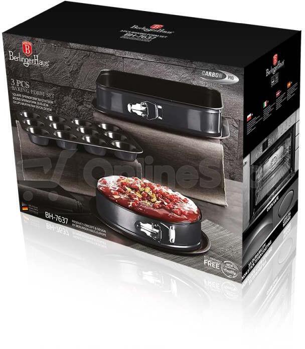 Formy na pečení BERLINGERHAUS Carbon PRO Line BH-7637, 3 ks