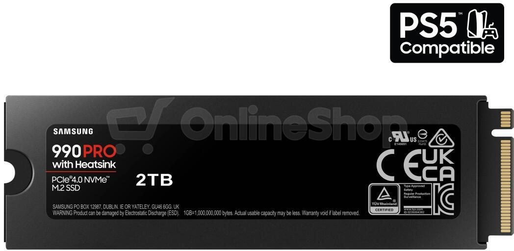 Samsung SSD 990 PRO with Heatsink 2000GB (MZ-V9P2T0GW)