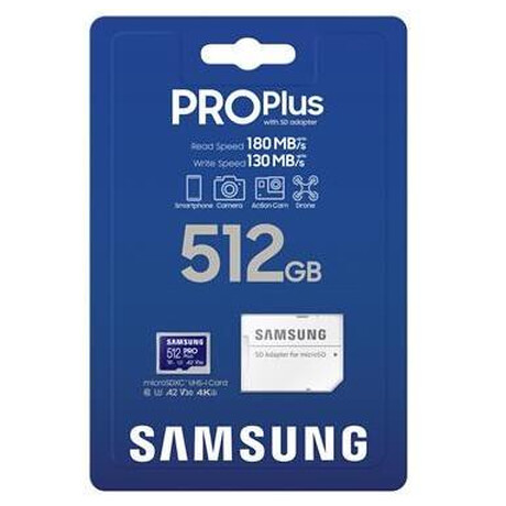 Samsung samsung/micro SDXC/512GB/Class 10/+ Adaptr/Modr (foto 6)