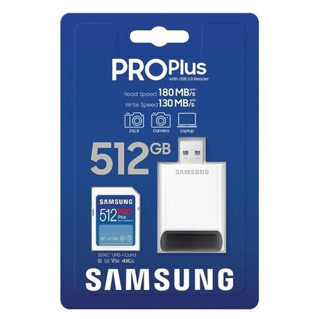 Samsung samsung / SDXC / 512GB / USB 3.0/USB-A/Class 10/+ Adaptr/Modr (foto 4)