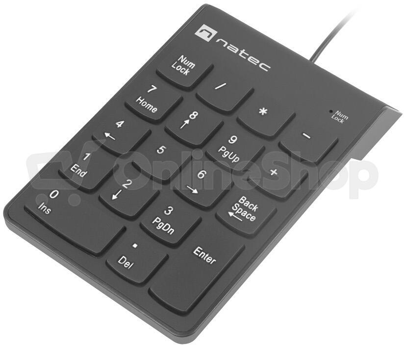 Numerická klávesnice NATEC GOBY 2/Drátová USB/Černá (NKL-2022)