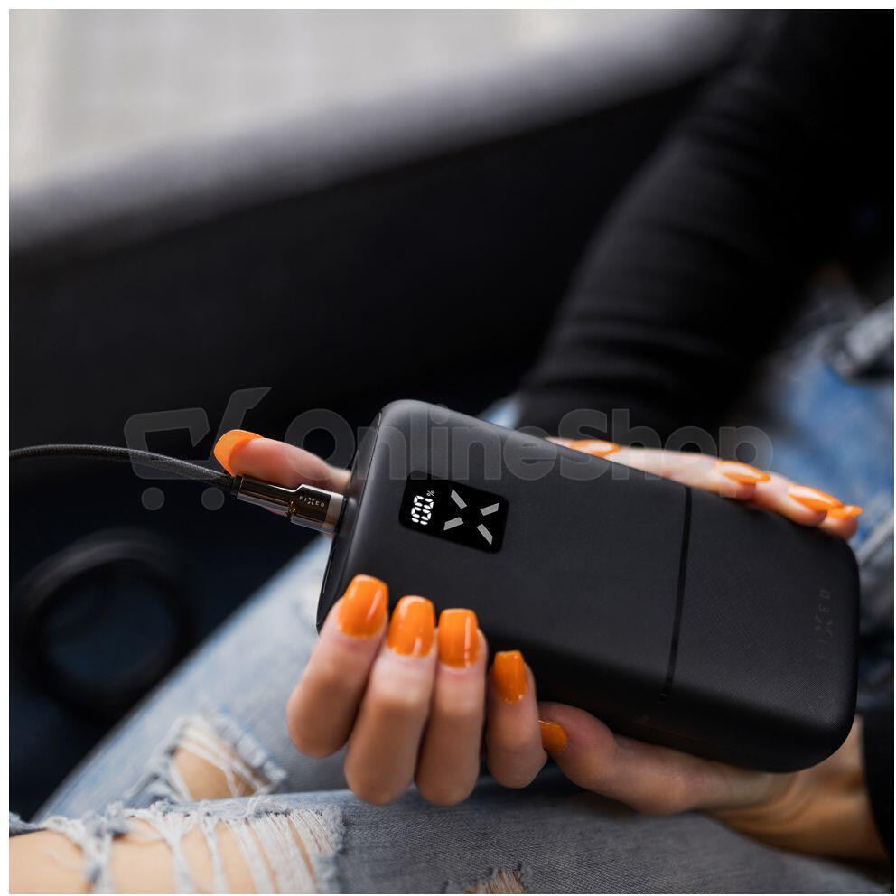 Powerbanka FIXED Zen 30 s LCD displejem a výstupem PD 20W, 30 000 mAh, černá