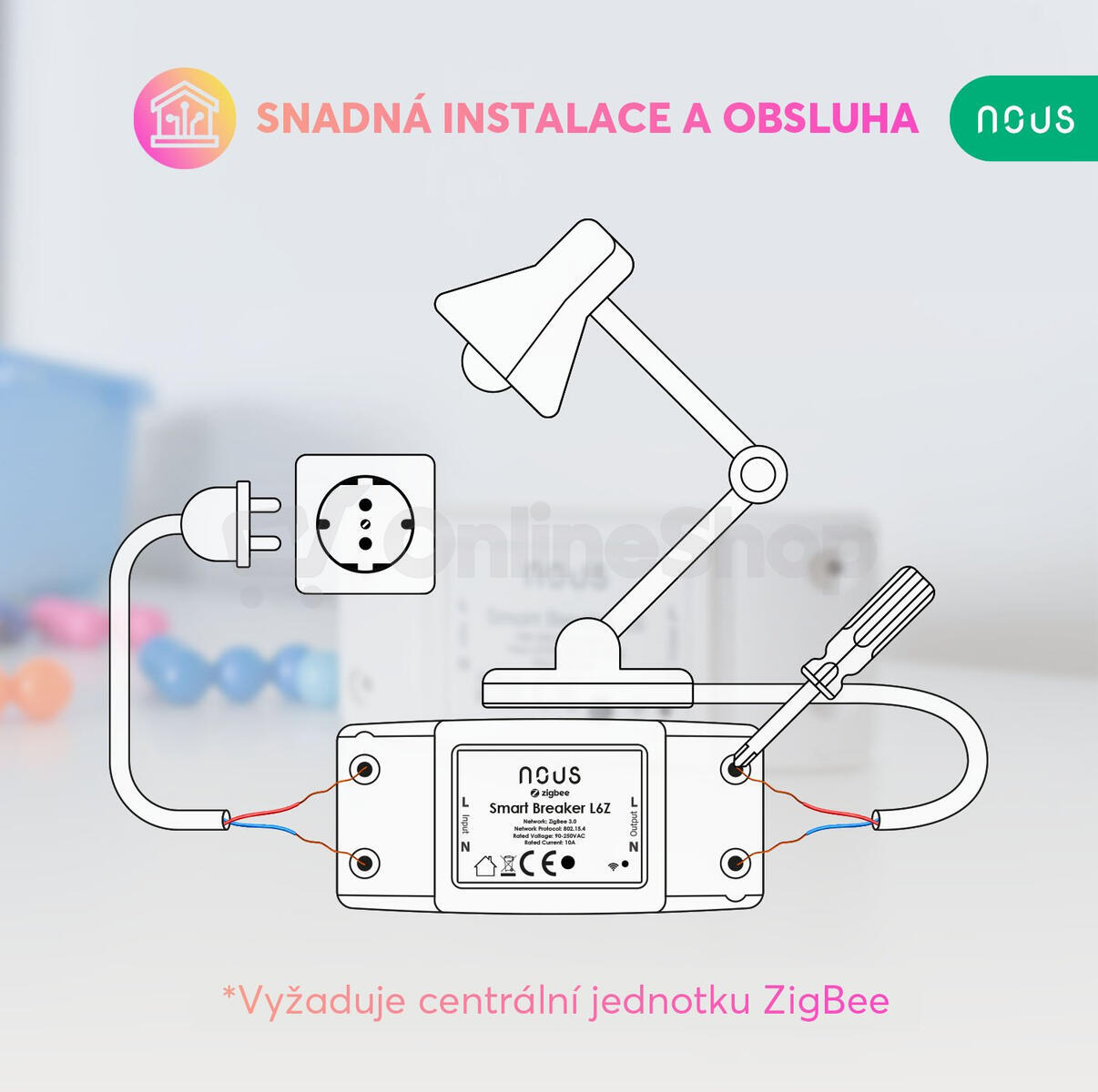 Smart spínač NOUS L6Z ZigBee Tuya