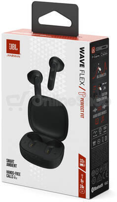 Bezdrátová sluchátka JBL Wave Flex, černá