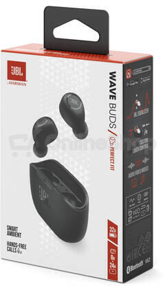 Bezdrátová sluchátka JBL Wave Buds, černá