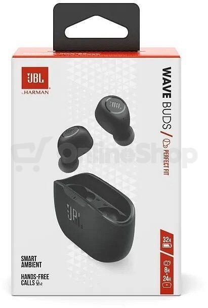 Bezdrátová sluchátka JBL Wave Buds, černá