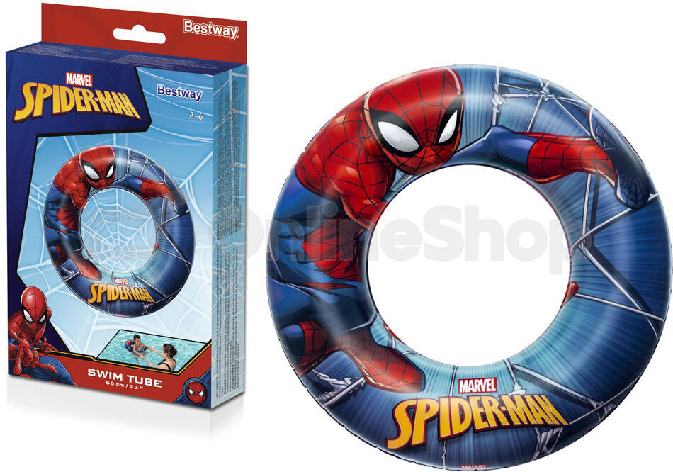 Nafukovací kruh Spiderman 56 cm