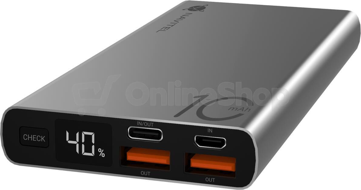 Powerbanka Navitel PWR10 AL stříbrná