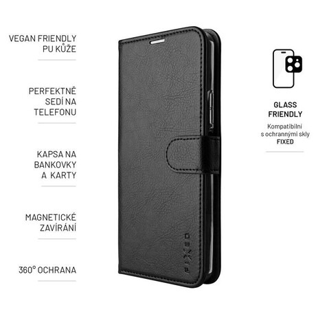 Pouzdro typu kniha FIXED Opus pro Xiaomi Redmi Note 12, ern