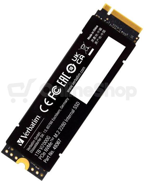 Verbatim SSD 1TB Vi7000G Internal PCIe NVMe M.2, interní disk, černá (49367)