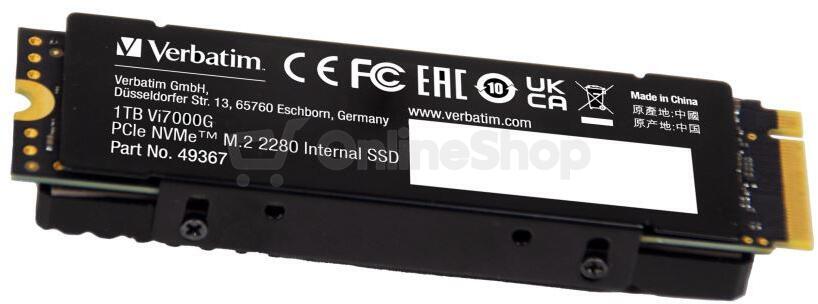 Verbatim SSD 1TB Vi7000G Internal PCIe NVMe M.2, interní disk, černá (49367)