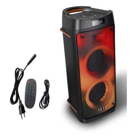 Reproduktor AKAI, Party box 810, přenosný, bluetooth, FM rádio, LED displej, funkce TWS, 50 W RMS